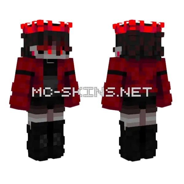 Demon King Modest Persona Minecraft skin, front and back
