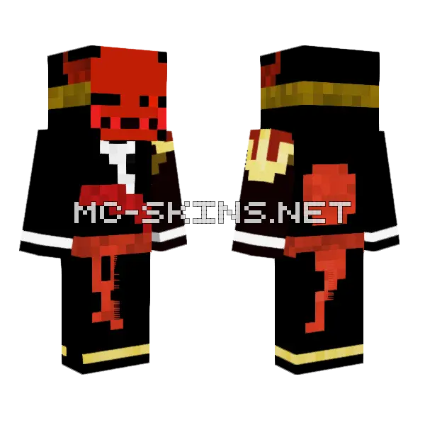 Demon Mask Skin Minecraft skin, front and back