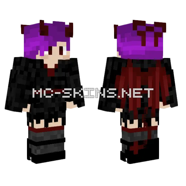 Demon Max Minecraft skin, front and back
