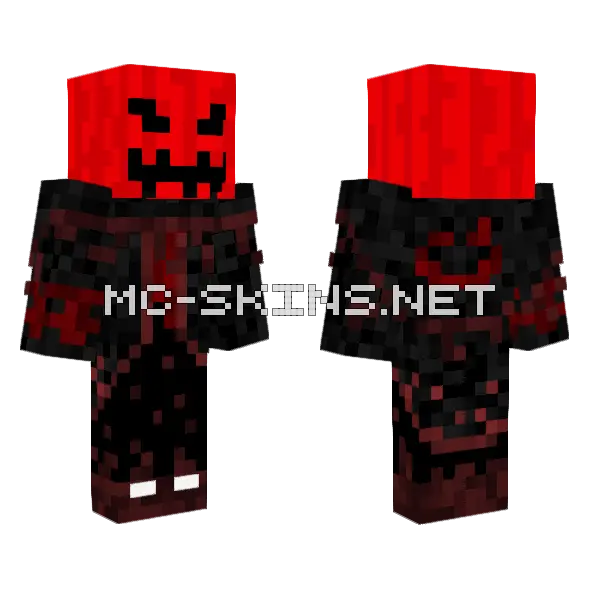 Demon Pumpkin Of Hell Minecraft skin, front and back