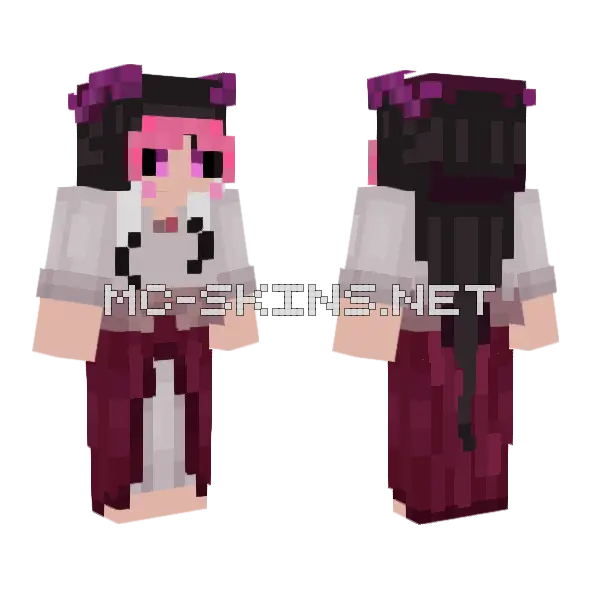 Demon Sister Minecraft skin, front and back