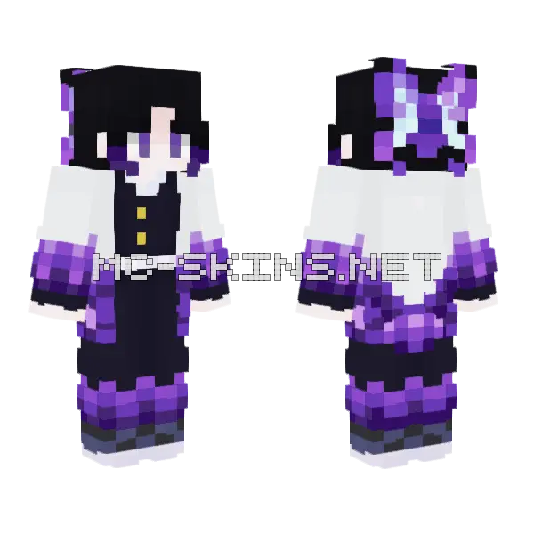 Demon Slayer 1 Minecraft skin, front and back