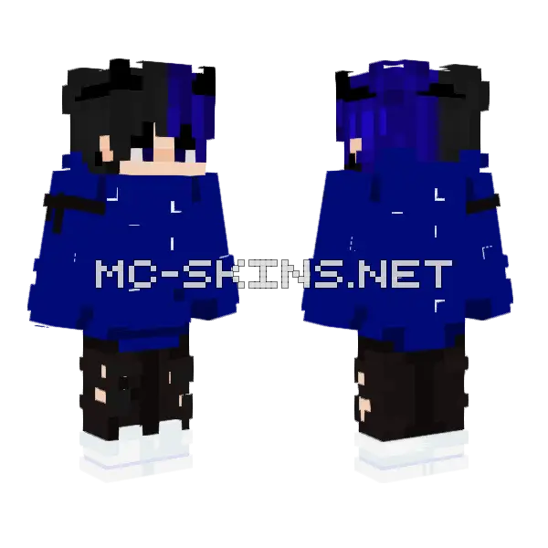 Demon V 2 Minecraft skin, front and back