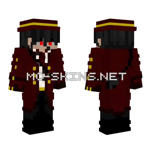 Demonic Traveler Minecraft skin, front and back