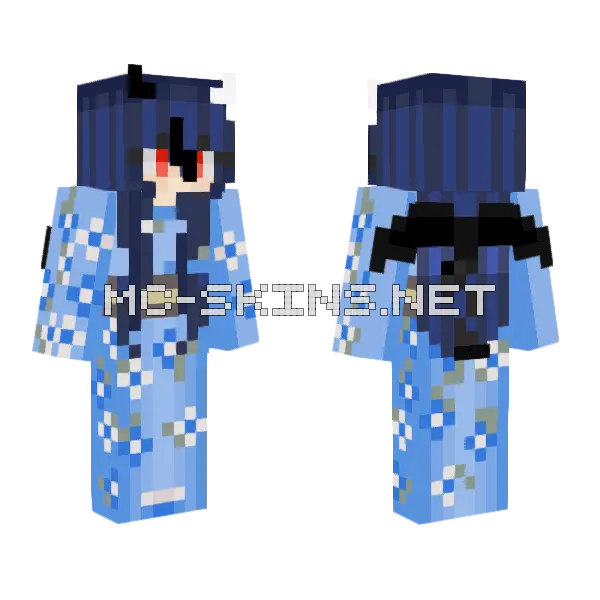 Demonio Uwu Minecraft skin, front and back
