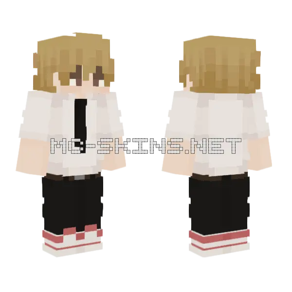 Denji Skin Minecraft skin, front and back