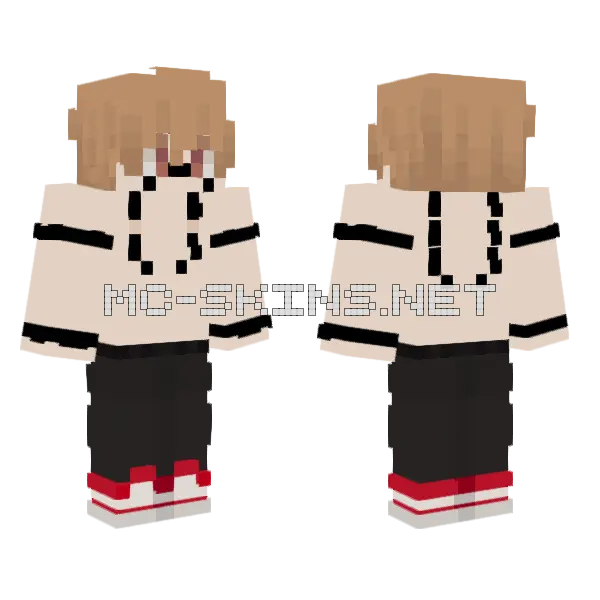 Denji Sukuna Vessel Minecraft skin, front and back