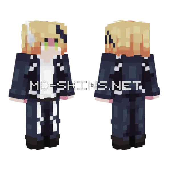 Denki Kaminari Ce Minecraft skin, front and back