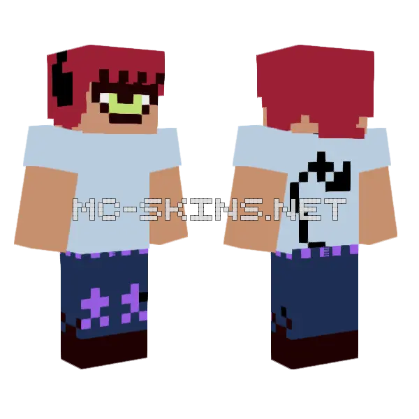 Denne V2 Minecraft skin, front and back
