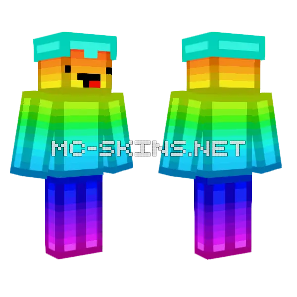 Derp But D Minecraft skin, front and back