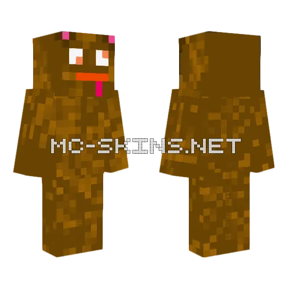 Derpy Bear Dog Creature Minecraft skin, front and back