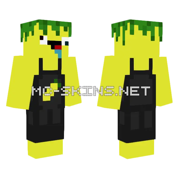 Derpy Corn Minecraft skin, front and back