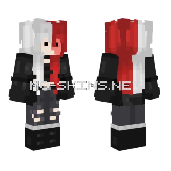 Derpyish Girl Button Eyes Minecraft skin, front and back