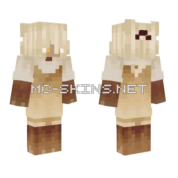 Desert Camel Outfit Minecraft skin, front and back