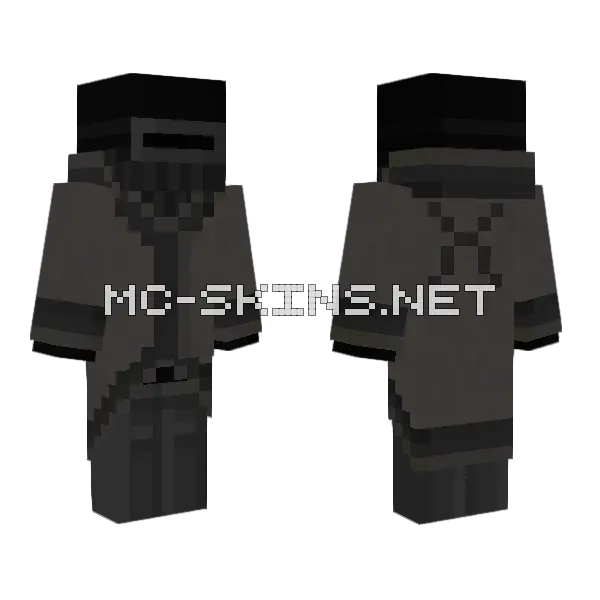 Desert Cotton Hood Off Minecraft skin, front and back