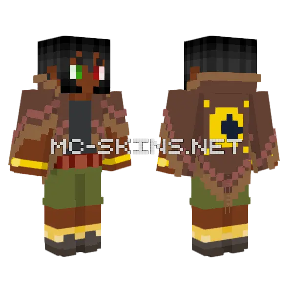 Desert Traveler Minecraft skin, front and back