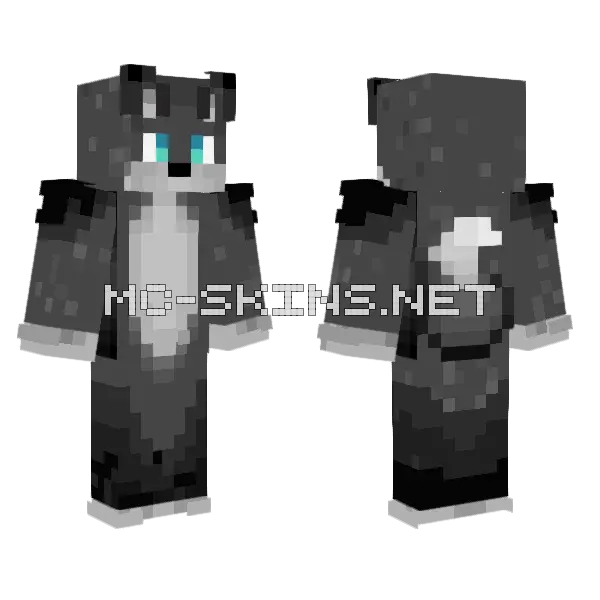 Dessnudo Wolf Skin Minecraft skin, front and back