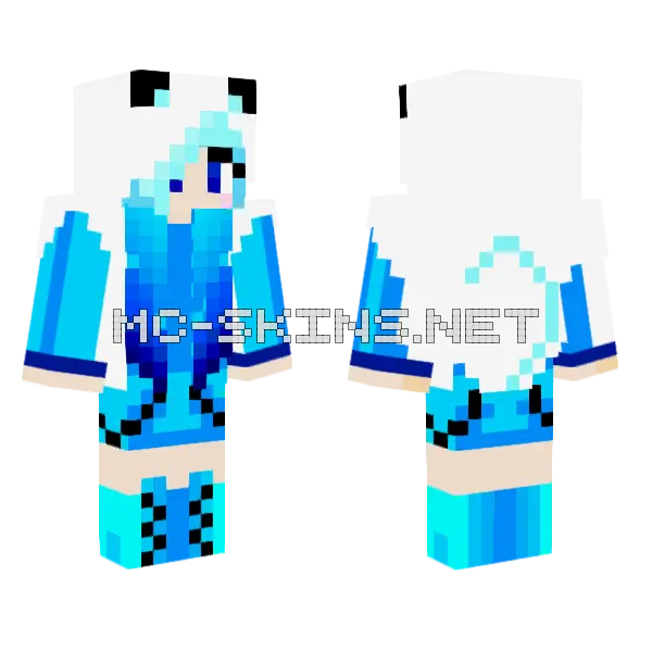 Destiny White Minecraft skin, front and back