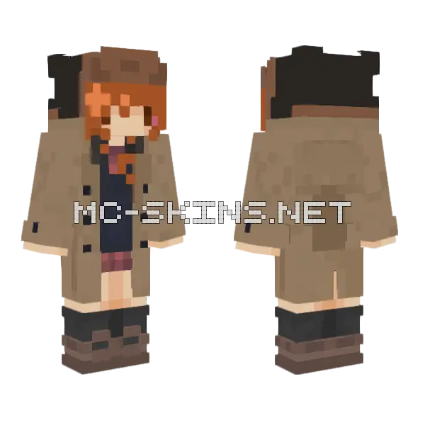 Detective Bea Minecraft skin, front and back