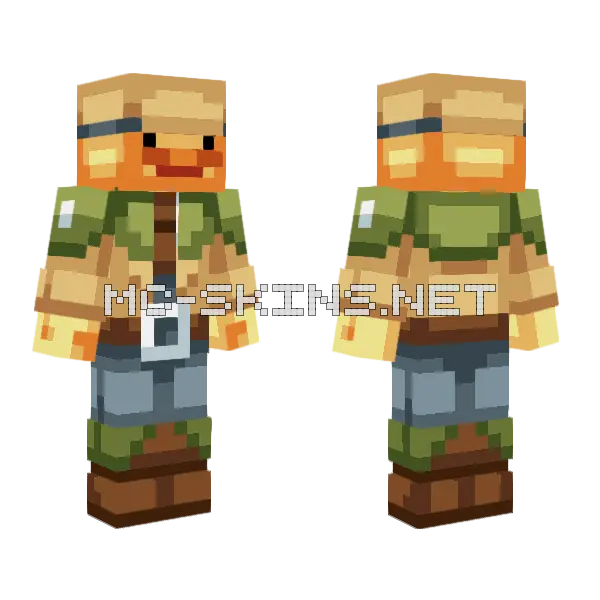 Detective Duck Hive Style Minecraft skin, front and back