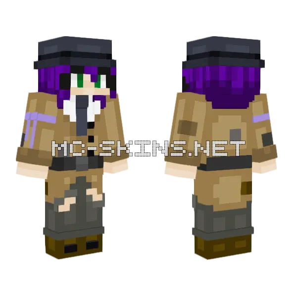 Detective Goose Minecraft skin, front and back