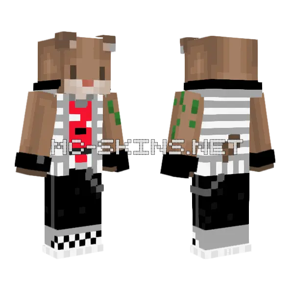Deuce Otter Minecraft skin, front and back