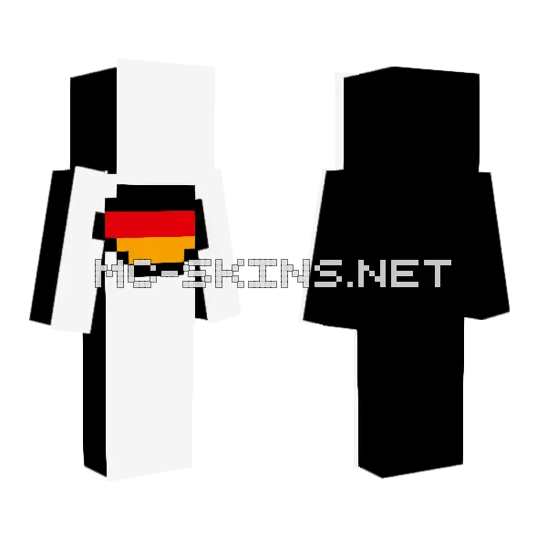 Deutsch D Minecraft skin, front and back