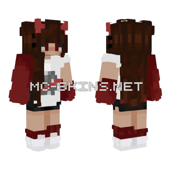 Devil Girl Minecraft skin, front and back