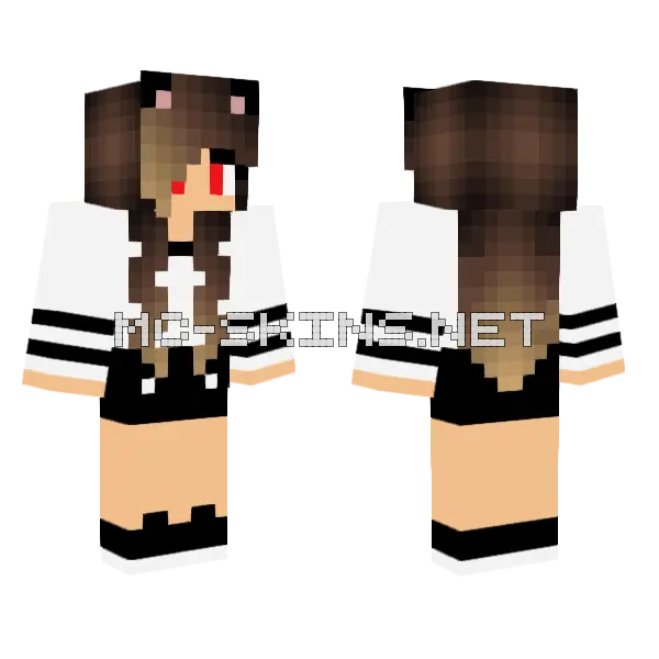 Devil Girl Minecraft skin, front and back