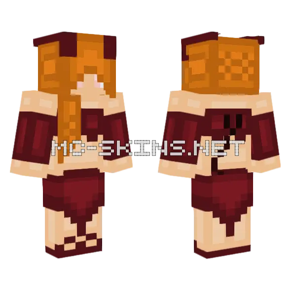 Devil Girlreadingraid Minecraft skin, front and back