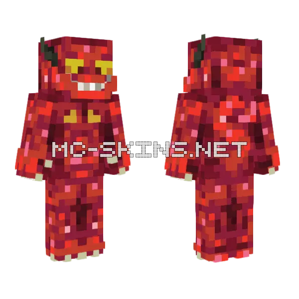 Devil Halloween Minecraft skin, front and back