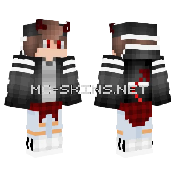 Devious Minds Minecraft skin, front and back