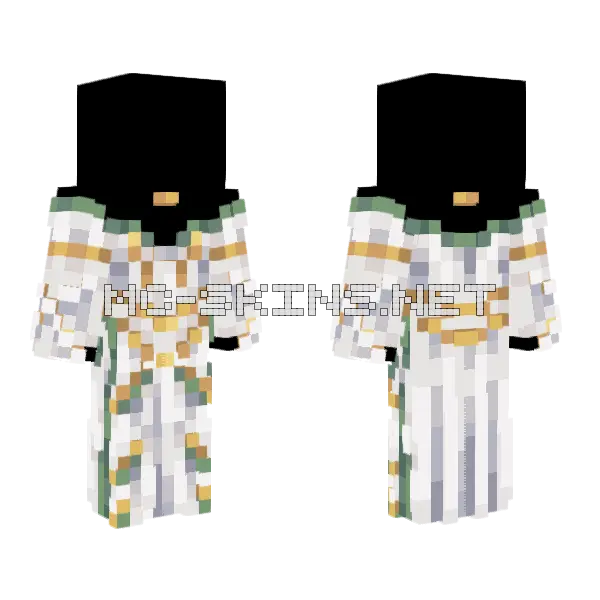 Devoted Royalty Green 2 Base Minecraft skin, front and back