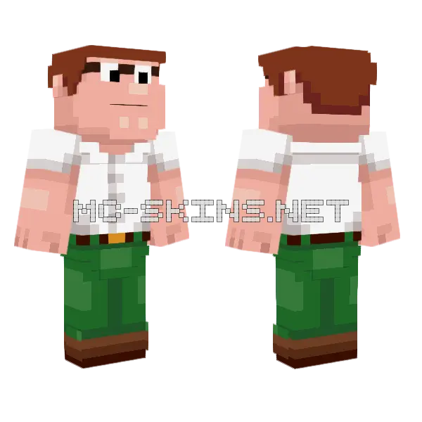 Dewier Minecraft skin, front and back