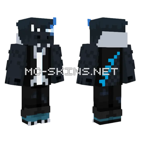 Dextzilla Skin Minecraft skin, front and back