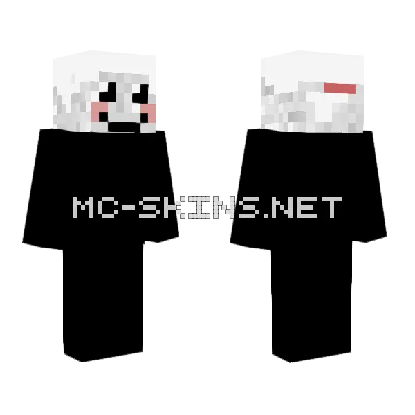 Dia Diorite Scarworld Shopkeeper Minecraft skin, front and back