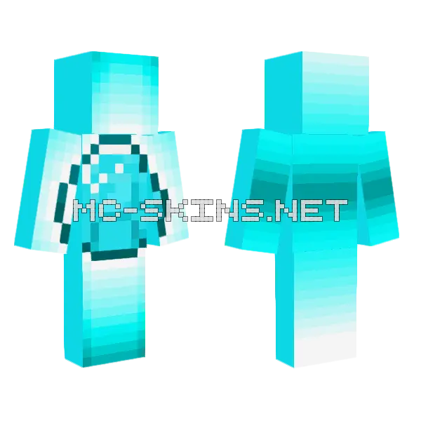 Diamond Boy Minecraft skin, front and back