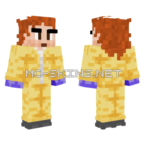 Diamond Cooking Minecraft skin, front and back