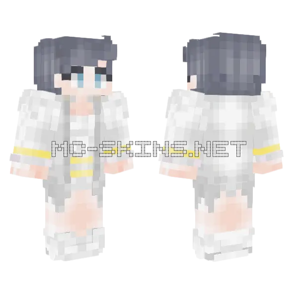 Diantha Pokemon Minecraft skin, front and back