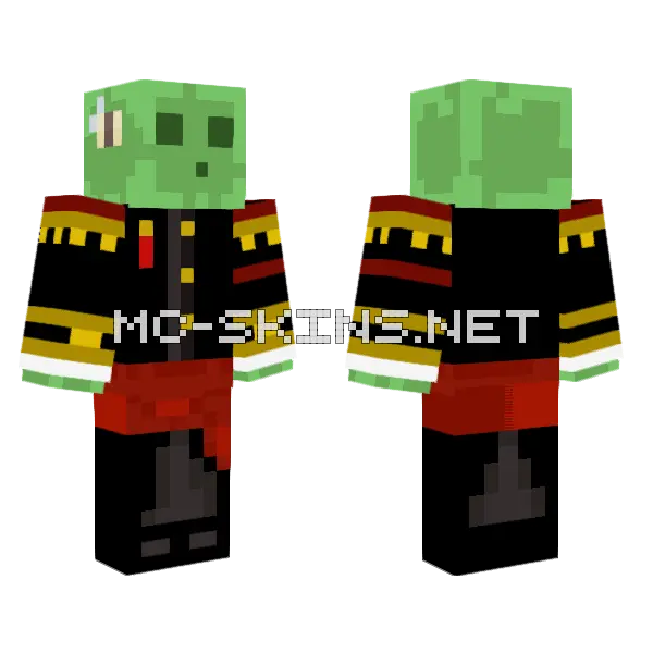 Dictador Minecraft skin, front and back