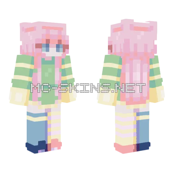 Did I Tell You That I Miss You Minecraft skin, front and back