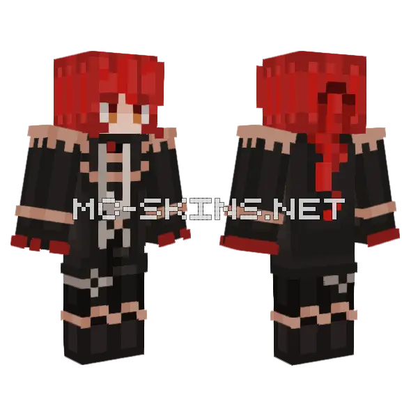 Diluc Edited Minecraft skin, front and back