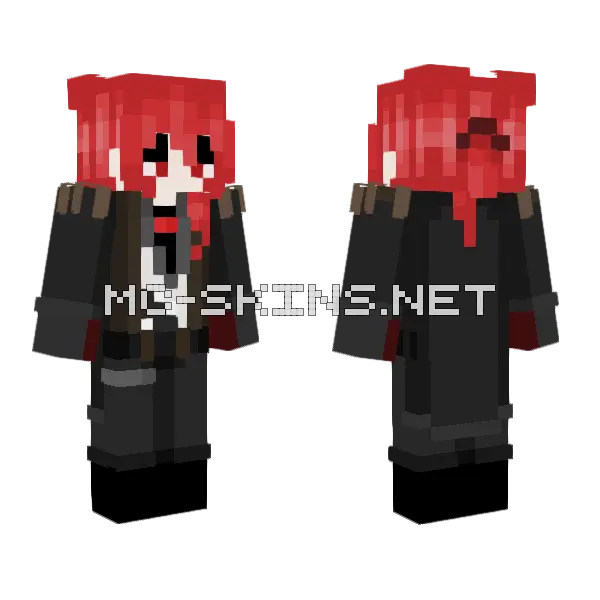 Diluc Ragnvindr Minecraft skin, front and back
