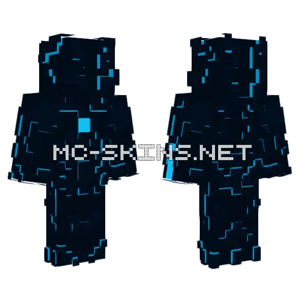 Dimensional Hunter Minecraft skin, front and back