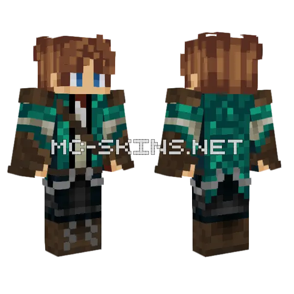 Dimmer Blue Eyes Medieval Adventurer, front and back