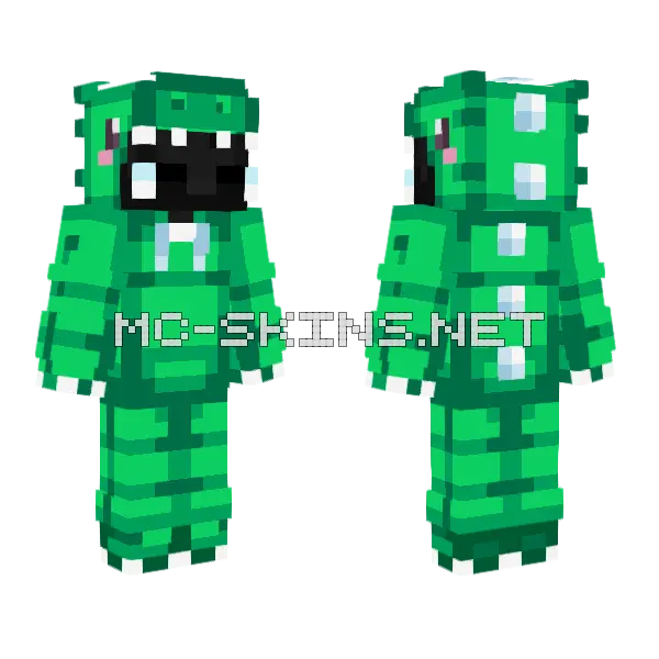 Dino Hive Style Minecraft skin, front and back
