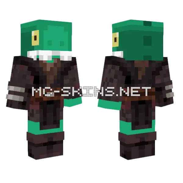 Dino Knuffel Minecraft skin, front and back
