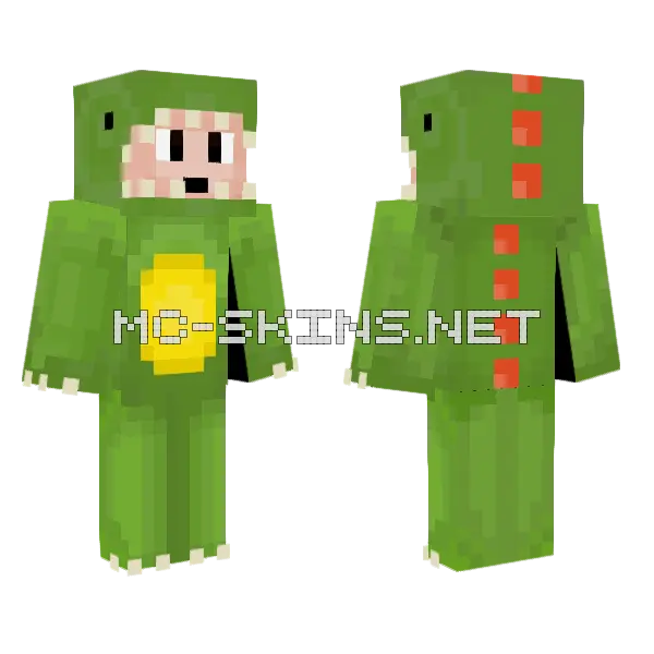 Dino Pajamas, front and back