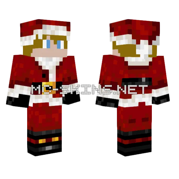 Dinoble Winter Minecraft skin, front and back