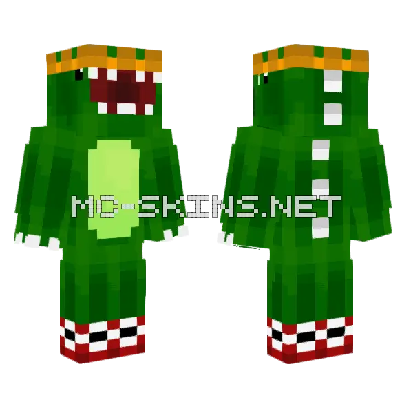 Dinosaur King Minecraft skin, front and back